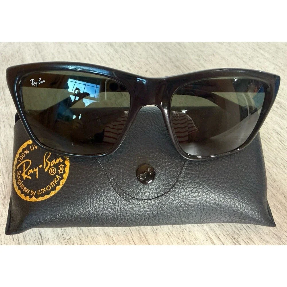 Vintage B&L Ray-Ban Predator 1 W1845 PS1 Sunglasses Glossy Black G-15 w/ Case